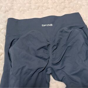 Blue Leggings with Elastic Waistband and Tapered Fit